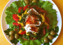 Греческий салат "Хориатика" (пошаговый фото рецепт)