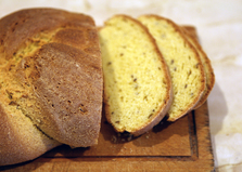 Хлеб - косичка с кукурузной мукой (пошаговый фото рецепт)
