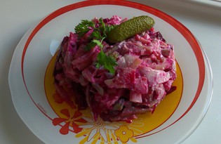 Салат с копченной курицей и свеклой (пошаговый фото рецепт)