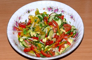 Салат «Разноцветный» (пошаговый фото рецепт)