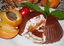 Шоколадные сырки с абрикосом (пошаговый фото рецепт)