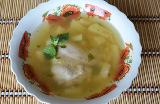 Гороховый суп с курицей в мультиварке (пошаговый фото рецепт)