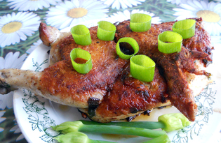 Курица под прессом (пошаговый фото рецепт)