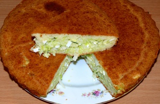Пирог без дрожжей с капустой и яйцом (пошаговый фото рецепт)