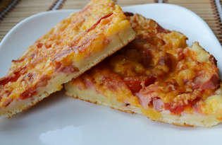 Тесто для домашней пиццы на кефире (пошаговый фото рецепт)