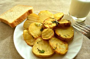 Картофель с петрушкой и молотым имбирем в духовке (пошаговый фото рецепт)