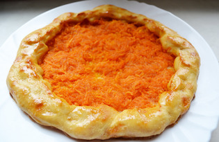Открытый морковный пирог (пошаговый фото рецепт)