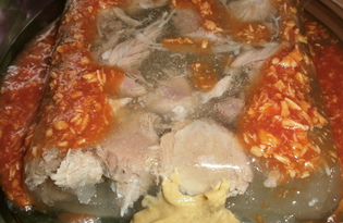 Холодец из свинины без желатина (пошаговый фото рецепт)