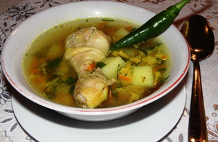 Куриный суп с клецками в мультиварке (пошаговый фото рецепт)