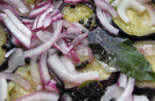 Баклажаны с базиликом и красным луком (пошаговый фото рецепт)