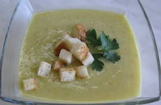Суп - пюре из кабачка со сливками (пошаговый фото рецепт)