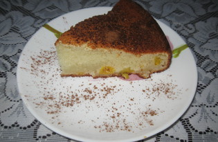 Творожный кекс с персиками (пошаговый фото рецепт)