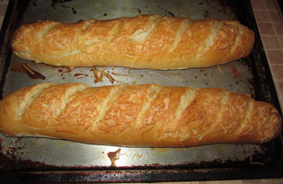 Французский багет с сыром (пошаговый фото рецепт)