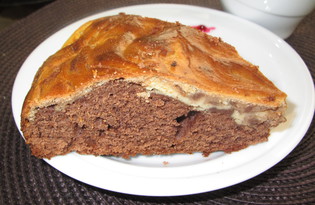 Творожно - шоколадный пирог (пошаговый фото рецепт)