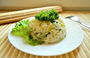 Рис, тушеный с кабачками, капустой и перцем (пошаговый фото рецепт)
