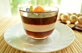 Кофейный десерт "Полосатый" (пошаговый фото рецепт)