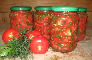 "Суповая" заготовка из помидор и зелени на зиму (пошаговый фото рецепт)