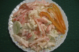 Салат с луком пореем (пошаговый фото рецепт)