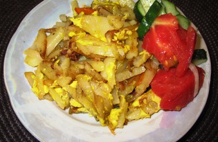 Картофель с яйцом по-деревенски (пошаговый фото рецепт)