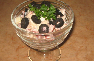 Салат с лососем и помидорами (пошаговый фото рецепт)