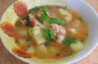 Куриный суп с болгарским перцем и помидорами (пошаговый фото рецепт)