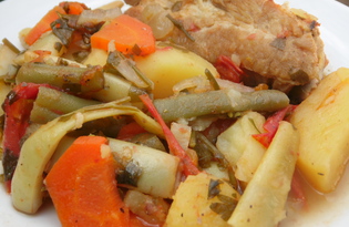 Овощное рагу со свиными ребрышками (пошаговый фото рецепт)
