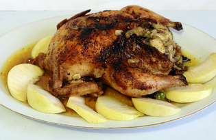 Цыпленок, фаршированный цуккини (пошаговый фото рецепт)
