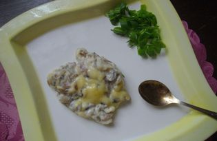 Грибной жульен со сливками (пошаговый фото рецепт)