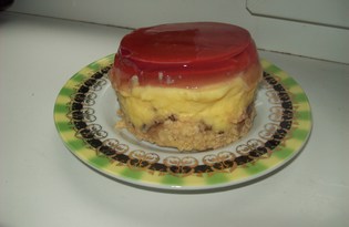 Молочный десерт с ягодным желе (пошаговый фото рецепт)
