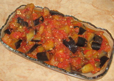 Острая закуска из баклажанов с помидорами (пошаговый фото рецепт)