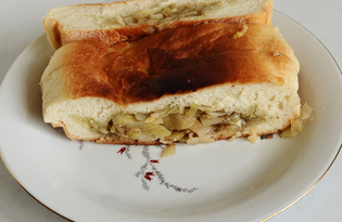 Пирог с капустой из дрожжевого теста (пошаговый фото рецепт)