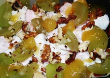 Десерт из винограда, зефира, меда и грецких орехов (пошаговый фото рецепт)