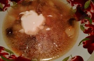 Суп из сушеных белых грибов с вермишелью (пошаговый фото рецепт)