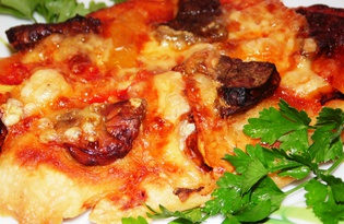 Мини-пицца с субпродуктами (пошаговый фото рецепт)