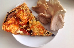 Пицца "Два гриба, три сыра" на слоеном тесте (пошаговый фото рецепт)