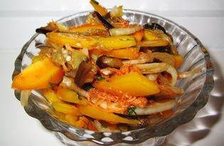Овощной салат с баклажанами (пошаговый фото рецепт)