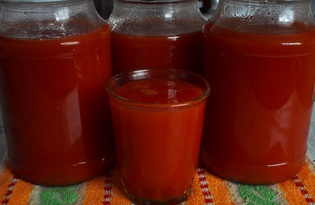 Томатный сок без косточек на зиму (пошаговый фото рецепт)