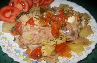 Свиные ребрышки с овощами (пошаговый фото рецепт)