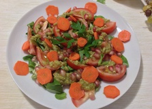 Салат с соусом из авокадо (пошаговый фото рецепт)