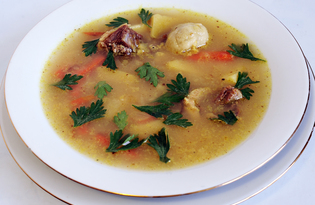 Суп из гуся с кнейдлах (пошаговый фото рецепт)