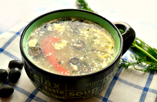 Куриный овощной суп с маслинами (пошаговый фото рецепт)