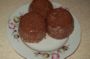 Творожно - шоколадный пудинг (пошаговый фото рецепт)