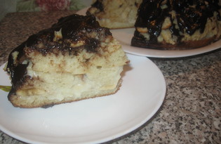 Торт бисквитный со сгущенкой и бананом "Великан" (пошаговый фото рецепт)