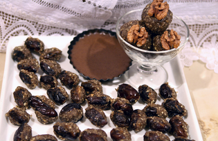 Конфеты с орехами и финиками (пошаговый фото рецепт)