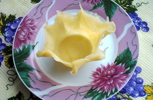 Сырная тарелочка для салата (пошаговый фото рецепт)