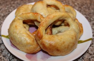 Творожное печенье с яблочной начинкой "Сумочки" (пошаговый фото рецепт)