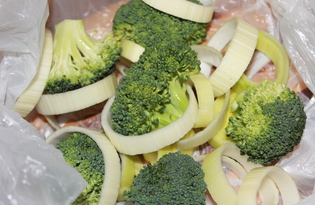 Заморозка брокколи и лука-порея на зиму (пошаговый фото рецепт)