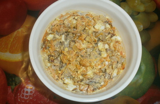 Салат с куриной печенью и морковью (пошаговый фото рецепт)