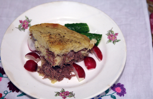 Картофельная запеканка с мясом в духовке (пошаговый фото рецепт)