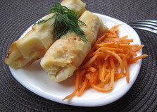 Закуска из лаваша с картофелем и морковью по-корейски (пошаговый фото рецепт)